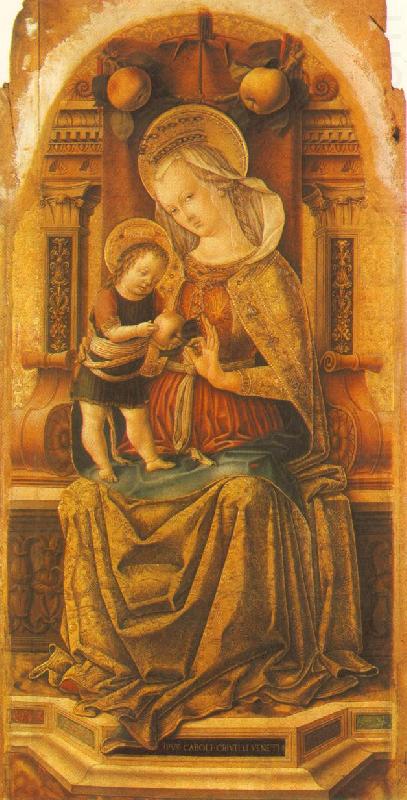 CRIVELLI, Carlo Virgin and Child Enthroned sdf china oil painting image
